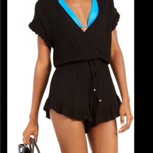 Dotti romper swim coverup XL black